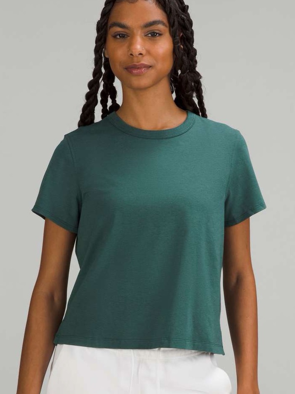 Lululemon Classic-Fit Cotton-Blend T-Shirt Green Jasper